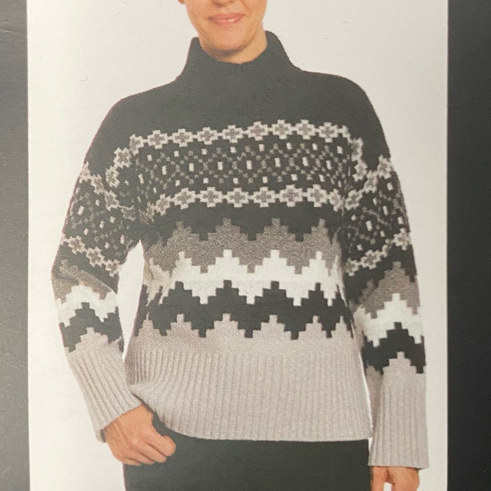 NWT Joseph A. Black Combo Sweater